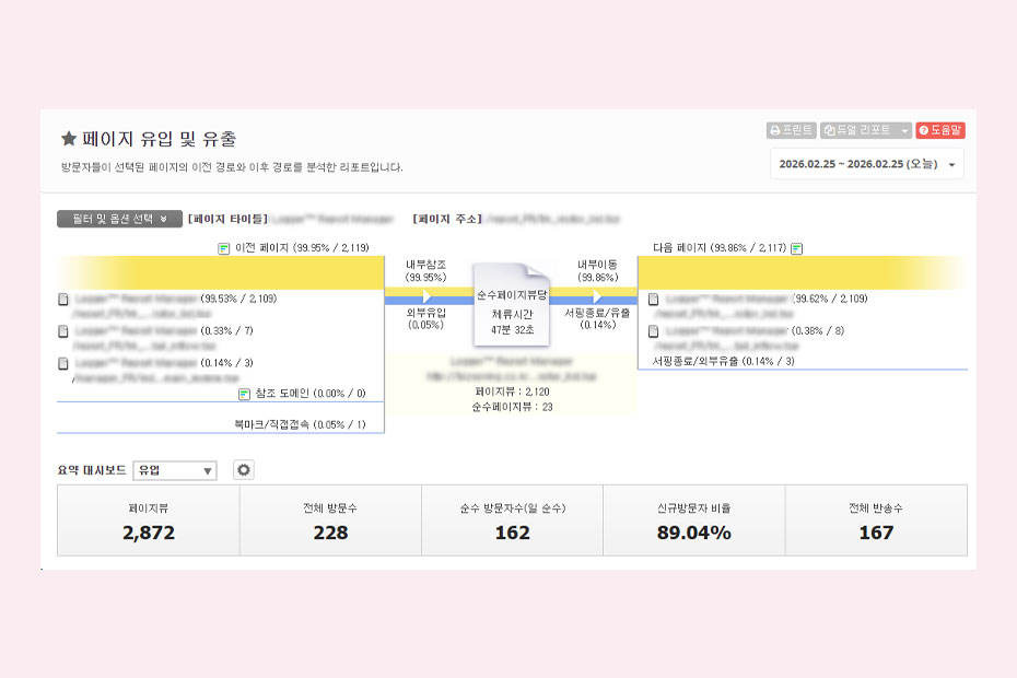 방문자 행동 데이터 분석